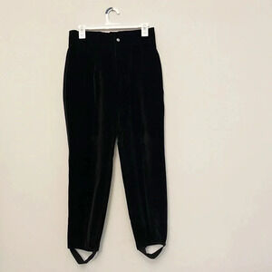 Bogner 80s velvet stir up pants cotton  black 80’s vintage dark academia